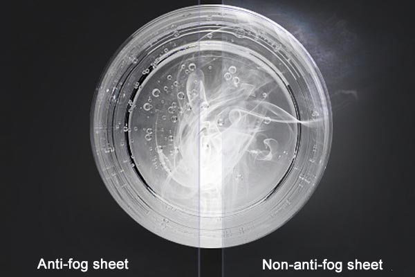 The difference between anti-fog sheet and non-anti-fog sheet