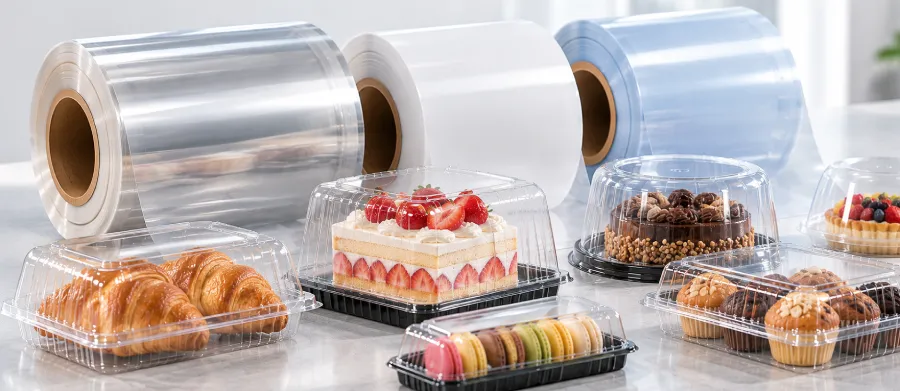 APET RPET and PP thermoforming sheet rolls for bakery and confectionery packaging