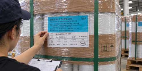 Plastic sheet batch traceability