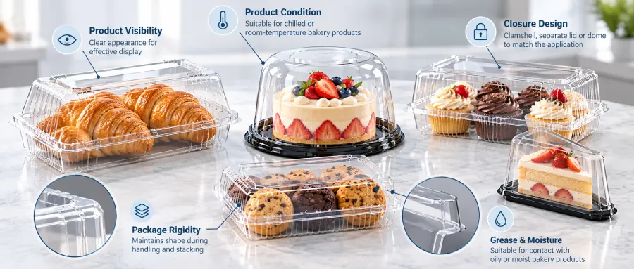 Clear bakery cake pastry and confectionery thermoformed packaging requirements
