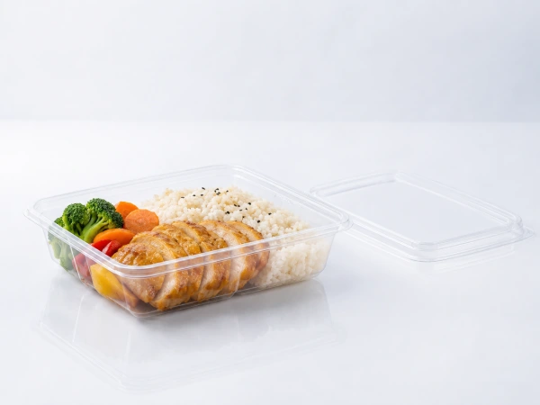 Thermoformed disposable lunch box