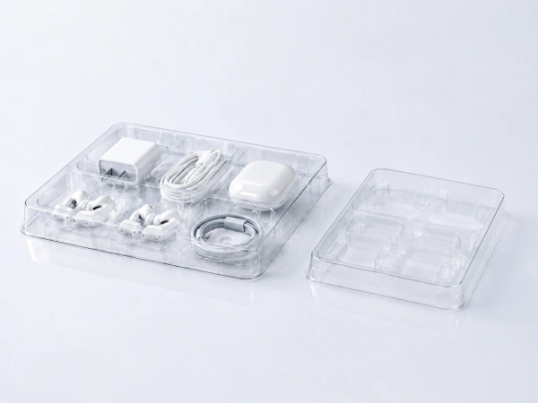 Thermoformed electronics product tray
