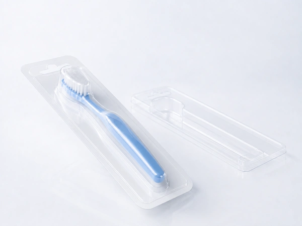 Thermoformed toothbrush packaging