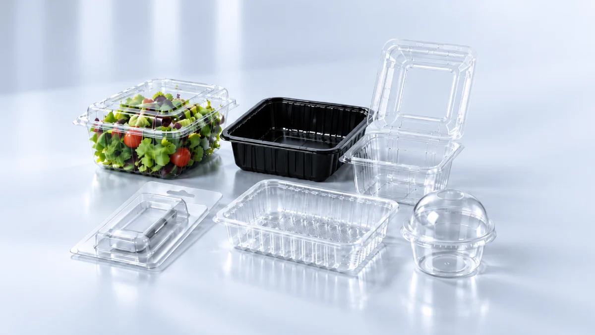 Thermoformed packaging applications using PET PP and PS HIPS sheet