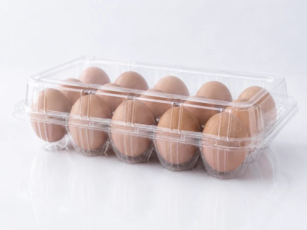 Thermoformed plastic egg tray